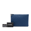 Chanel Large Bi Quilted Lambskin O Case Clutch Secondhand
