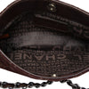 Chanel Embossed Suede Camellia Chain Pochette Secondhand