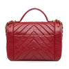 Chanel CC Chevron Calfskin Top Handle Flap Secondhand