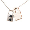 Hermès Palladium Plated and Swift O Kelly Pendant Necklace Secondhand