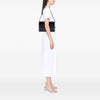 Chanel CC Quilted Patent Striated Flap Clutch with Chain Secondhand
