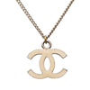 Chanel CC Gold Plated Enamel and Strass Pendant Necklace Secondhand
