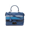 Prada Saffiano Righe Sound Lock Satchel Secondhand