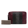 Bottega Veneta Tricolor Intrecciato Trimmed Stitched Nappa Clutch Secondhand