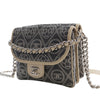 Chanel Camellia Printed Canvas Double Side Flap Secondhand