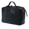 Gucci Small GG Marmont Matelasse Calfskin Top Handle Satchel Secondhand