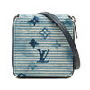 Louis Vuitton Monogram Denim Watercolor Hickory Stripes Compact Wallet on Strap Secondhand
