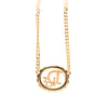Dior Gold Plated Strass CD Logo Pendant Necklace Secondhand