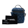 Chanel Quilted Denim Trip Vanity Case with Chain Secondhand