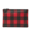 Dior Homme Plaid Printed Diorissimo Coated Canvas Zip Clutch Secondhand