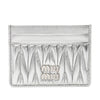 Miu Miu Metallic Leather Matelasse Card Holder Secondhand