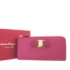 Ferragamo Leather Vara Bow Zip Long Wallet Secondhand