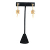 Chanel CC Gold Plated Pearl Double Hoop Earrings Secondhand