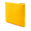 Chanel Medium CC Quilted Velvet O Case Clutch Secondhand