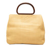 Chanel CC Raffia Wood Top Handle Tote Secondhand