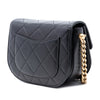 Chanel Mini CC Quilted Shiny Calfskin Round Moon Messenger Flap Secondhand