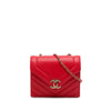 Chanel Small CC Chevron Calfskin Envelope Flap Secondhand