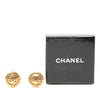 Chanel CC Gold Plated Round Clip On Earrings Secondhand