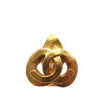 Chanel Gold Plated CC Heart Clip on Earrings Secondhand