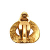 Chanel Gold Plated CC Heart Clip on Earrings Secondhand