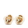 Secondhand Chanel CC Resin Camellia Clip On Earrings