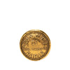 Chanel Gold Plated 31 Rue Cambon Medallion Pin Brooch Secondhand