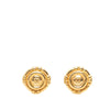 Chanel CC Gold Plated Round Clip On Earrings Secondhand