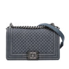 Chanel Medium Embossed Denim Boy Flap Secondhand