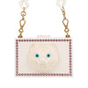 Gucci Acrylic Crystal Cat Face Box Clutch On Chain Secondhand