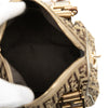 Fendi Mini Zucchino Canvas Forever Studded Bauletto Boston Bag Secondhand