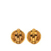 Secondhand Chanel Gold Plated CC Round Clip On Earrings