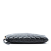 Saint Laurent Quilted Chevron Leather Monogram Document Holder Secondhand