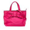 Prada Tessuto Canapa Logo Bow Satchel Secondhand
