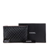 Chanel Large Quilted Caviar O Case Clutch Secondhand