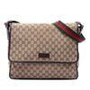 Gucci GG Canvas Web Flap Messenger Bag Secondhand