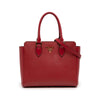 Prada Soft Calf Trimmed Saffiano Lux Zip Convertible Tote Secondhand