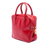 Prada Small Saffiano Vernice Square Bauletto Satchel Secondhand
