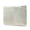 Chanel Medium Chevron Metallic Calfskin O Case Clutch Secondhand