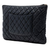Chanel Large Quilted Caviar O Case Clutch Secondhand