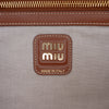 Miu Miu Large Canvas and Leather Logo Beau Handbag Secondhand
