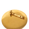 Chanel CC Gold Plated and Enamel Round Brooch Secondhand