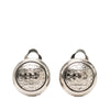 Chanel CC Brass Round Clip On Earrings Secondhand