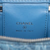 Chanel Mini Quilted Denim Camellia Sweetheart Vanity Case With Chain Secondhand