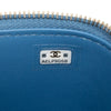 Chanel Mini Quilted Denim Camellia Sweetheart Vanity Case With Chain Secondhand