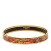 Hermès Narrow Animal Motif Enamel Bangle 62 Secondhand
