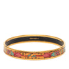 Hermès Narrow Animal Motif Enamel Bangle 62 Secondhand