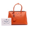 Prada Saffiano Cuir Turnlock Twin Satchel Secondhand