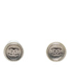 Chanel CC Resin and Brass Round Push Back Earrings Secondhand