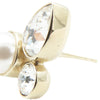 Chanel CC Gold Plated Faux Pearl and Rhinestone Drop Earrings Secondhand