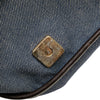 Fendi Zucca Trimmed Denim Buckle Flap Bag Secondhand